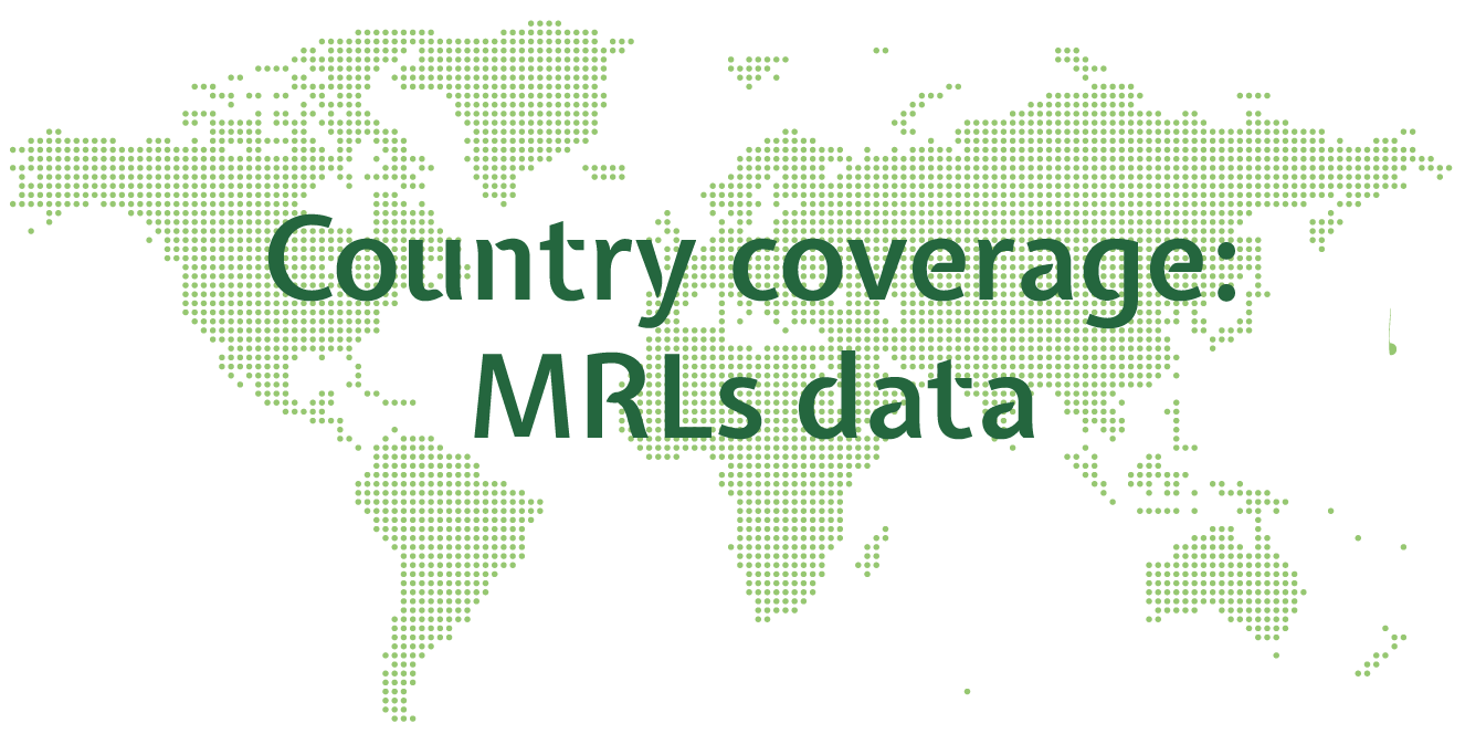 Disponibilidade de dados sobre LMRs (mapa)